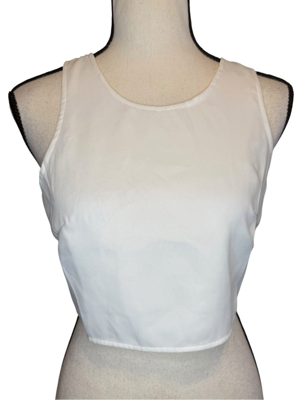 White Cropped Top